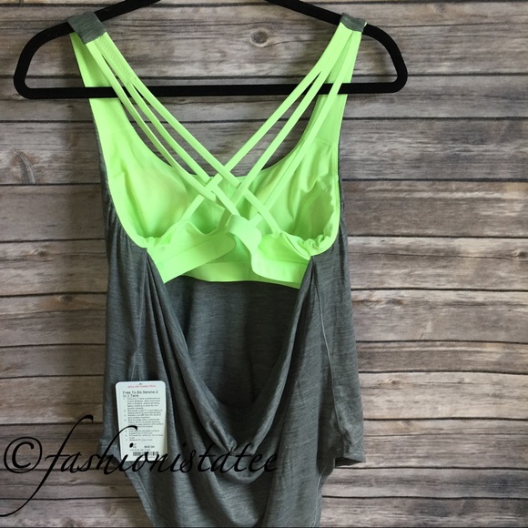 NWT LULULEMON FREE TO BE SERENE TANK CLEAR MINT 10 - Picture 3 of 5